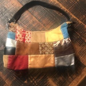 Patch work hand bag.